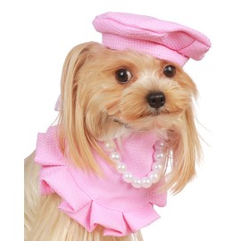 Coomour 2PCS Dogs Costume Lilac Tweed Pet Bandana Bib Puppy Embroidered Name Bandana with Beret for Small Dog Cats Pets (M)