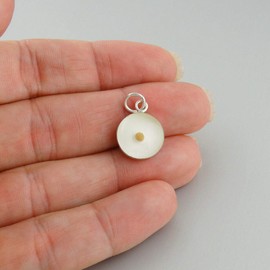 Faith of a Mustard Seed Charm - 925 Sterling silver - Clear Resin Real Faith NEW Cute Jewelry Charm