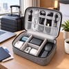 Waterproof Cable Storage Bag, Portable Electronic Organizer Case for USB