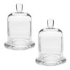 EXCEART Glass Cloche 2 Sets Clear Glass Dome Candle Glass