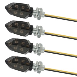 Supecesorio LED Blinker Motorrad, 4 x LED Motorrad Blinker 12 V Micro Universal, Blinklichter Blinklicht Wasserdicht Scooter Quad Cruiser Off Road, Fahrrad