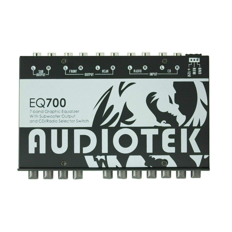 Audiotek AT-EQ700 1/2 Din 7 Band Car Audio Equalizer EQ