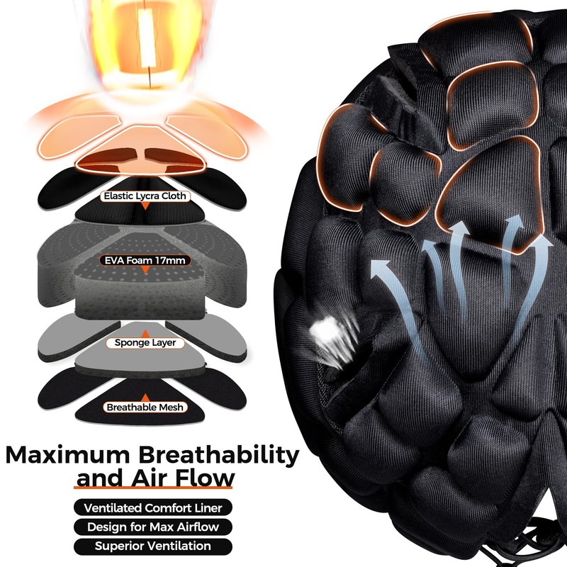 COOLOMG Thick Padding Soft Shell Flag Football Helmet 7v7 Rugby