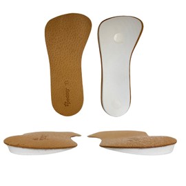 pedag Correct Plus 3/4 Length Vegetable Tanned Leather Orthotic Footbed for Over-supinators, Medium (8-10 Women)