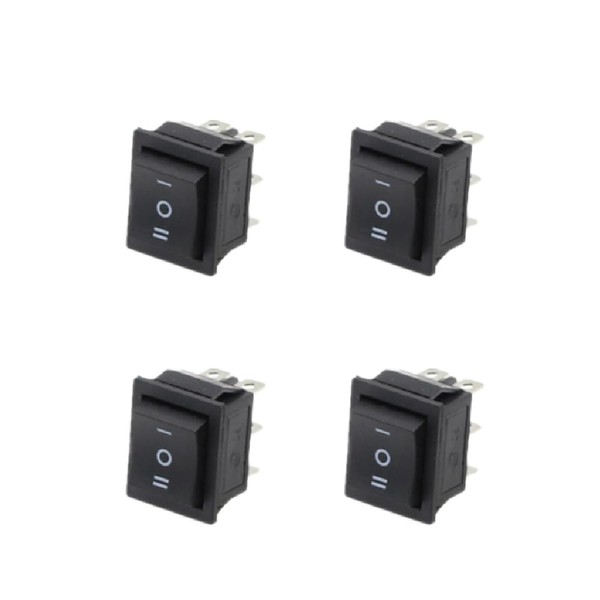 Square Rocker Switch, 4 Pcs KCD4 AC 15A/250V 20A/125V 6