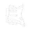 Dopro 11 Hole Matte Aluminum Strat SSS Pickguard Metal Anodized