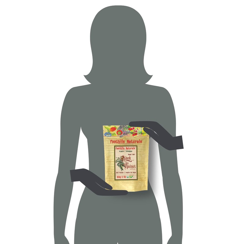 Foothills Naturals Organic Black Walnut Hull Powder - 454 g