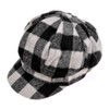 Womens Classic Plaid Newsboy Caps Visor 8 Panel Gatsby Apple