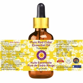 dève herbes Pure Red Cidar Essential Oil (Thuja plicata) with Glass Dropper Natural Therapeutic Grade Steam Distilled 30ml (1 oz)