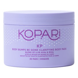 Kopari KP Body Bumps Be Gone Clarifying Body Pads with 4.4% AHAs & BHAs | Reduces the Appearance of Pores and Bumps | Brighten Dark Spots & Smooths Skin Texture | 50 Pads