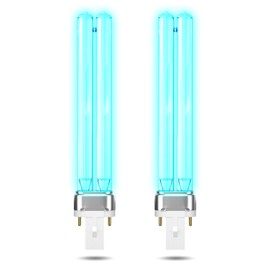 BrightArk 9W G23 PLS Ersatz UV-Lampe 2Pack UV-Lampen Lampe Ultraviolett Sterilisator Licht für Teich UVC-Klärer und UV-C Teichfilter