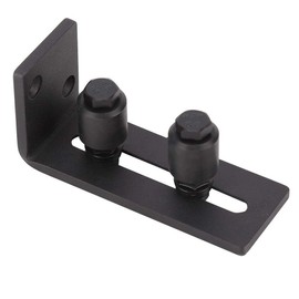 KSTE Carbon Steel Adjustable Sliding Floor Guide for Barn Door Hardware Accessory (Double Roller)