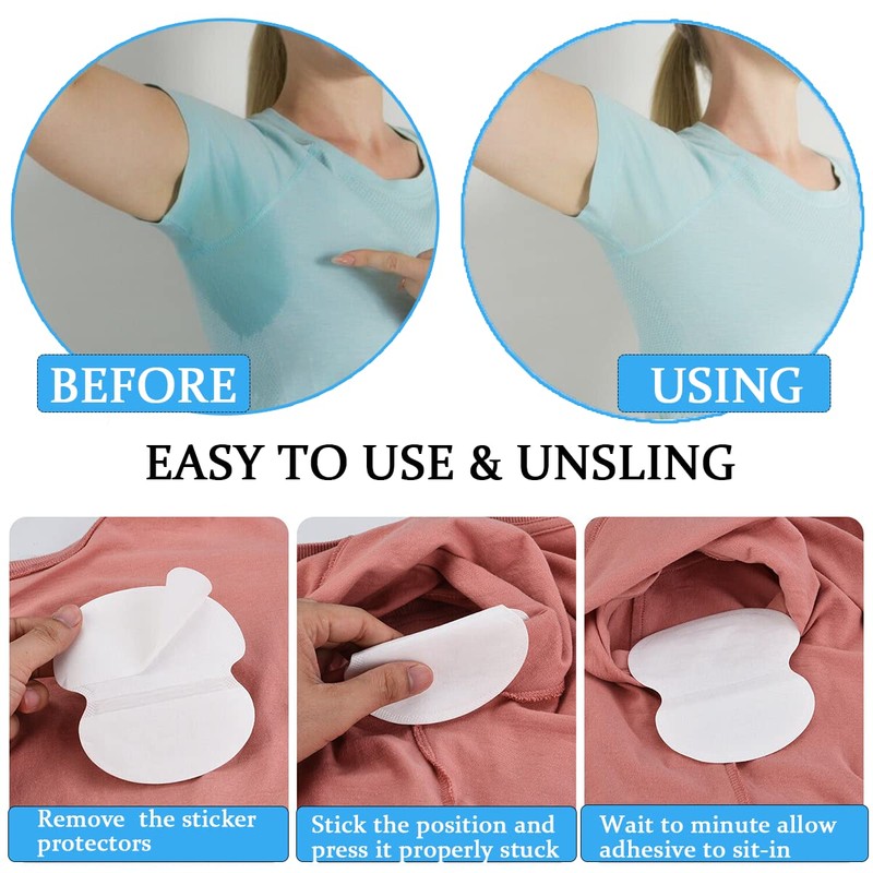 Armpit Sweat Pads, Non Visible Disposable Underarm Sweat Pads For