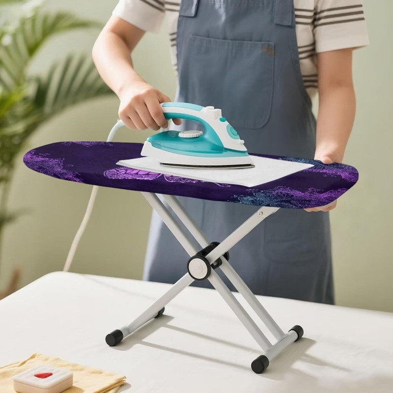 Boho Mandala Butterfly Print Ironing Board Cover Small, Elastic Anti