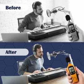 Soundproof Wall Panels acoustic panel Acoustic Foam Panels 11.4"X9.8"X0.35" High-Density Sound Deadening Panels Wall Decoration Absorb Noise in Home,Office,Reccording Room,Studio(12 Pack,Grey Hexagon)