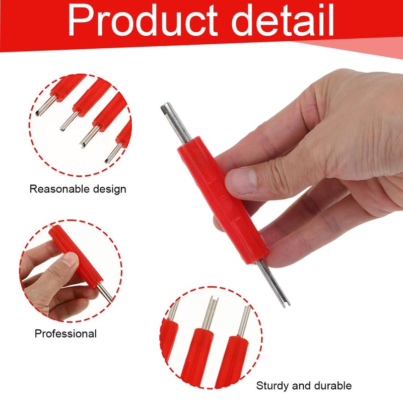 OUDQFCJ 3 Pcs Valve Extractor 2-Sided Metal Wheel 8 mm