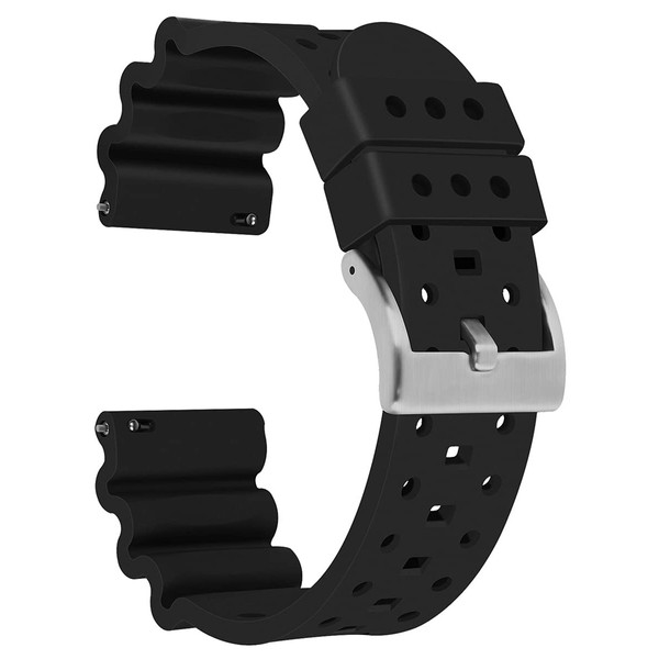 JIEANTE Silicone Watch Bands 20mm 22mm 24mm Quick Release Rubber