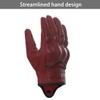 Harssidanzar GM028E Men's Full Finger Goatskin Leather Touchscreen Motorcycle Gloves