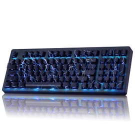 ZORNHER ZH980 Wireless Mechanical Gaming Keyboard,95% Black Hot-Swappable Custom Creamy Keyboard with Number Pad,Lightning IMD PC Keycaps,Pre-lubed Linear Switches,RGB Backlit,2.4GHz/USB-C/BT5.0