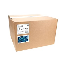 Essentials by Leisure Arts Crinkle Shred Box, Assorted Blue, 5lbs Shredded Paper Filler, Crinkle Cut Paper Shred Filler, Box Filler, Shredded Paper for Gift Box, Paper Crinkle Filler, Box Filling