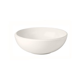 Villeroy & Boch NewMoon Medium Bowl for Soups and Crisp Salads, Premium Porcelain, White, Dishwasher Safe