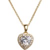 LuckyLy Collares para Mujer Corazón Zirconia Cúbica Regalos para Mamá