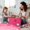 Singhoow Pink Doll Storage Organizer with Dividers 16.9 x 16.9