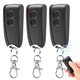 3 x hand-held transmitter for Hörmann, garage door opener for EcoStar RSC2-433, RSE2-433, RSZ1-433, 2 channels, hand-held transmitter for Hormann EcoStar Liftronic 500/700/800 for Portronic