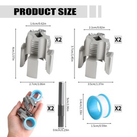 4 Pcs Integrated Internal & External Pipe Threading Tool, Pipe Thread Cutting Gadgets, 1/2'' &3/4'', Sealing Tape 2Pcs, Dual-Function Pipe Thread Cutting Tool for Drill Cutting Threading