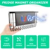 JNYLLN Magnetic Spice Rack for Refrigerator, Magnetic Basket Organizer Shelf