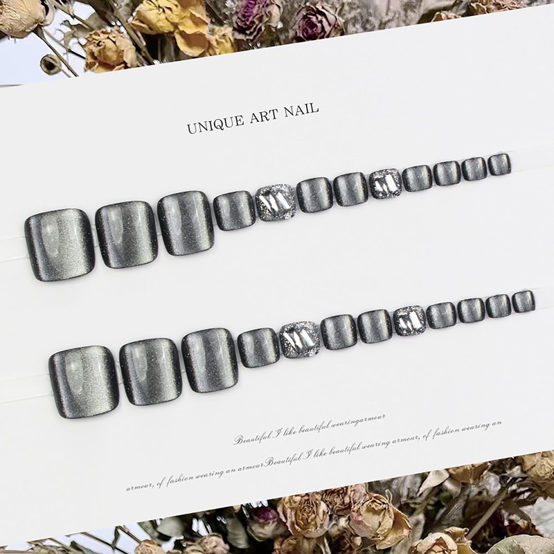 SEMTIM JZ-188 Nail Tips, Feet, Pack of 24, Thumbs, False