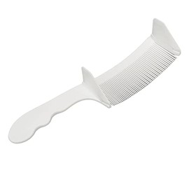Peine Curvo para Peluquero, Parte Superior Plana en Forma de S, Herramienta de Peluquería Profesional, Peine para Corte de Pelo (Blanco)              