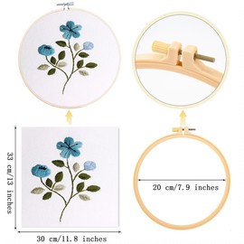 Traziewell Stamped Embroidery Stitch Kits for Adults Cross Stitch Kits for Beginners Pre Printed DIY Embroidery Starter Kit for Home Decor Hobby Kits for Adults Beginner Embroidery Kit 1416