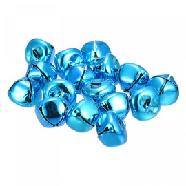 sourcing map Jingle Bells, 24mm 48pcs Carbon Steel Craft Bells for DIY Christmas, Blue