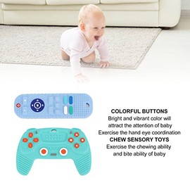 Juguetes Mordedores de Silicona con Diseño de Control Remoto, para Bebés Mayores de 6 Meses, Estimulación Sensorial, 2 Piezas                         