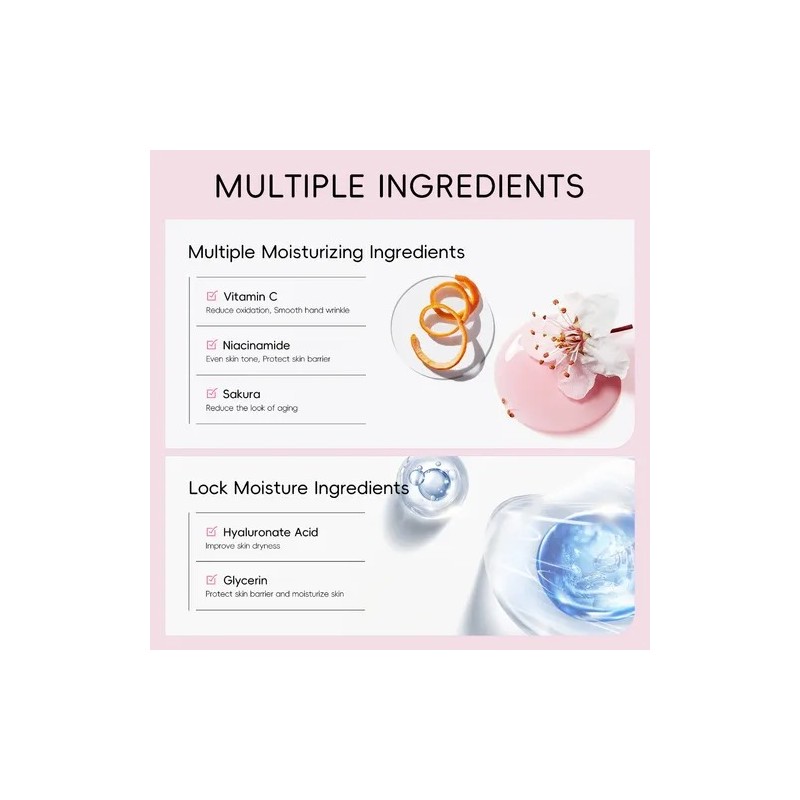 Crema De Manos Laikou Japan Sakura, Hidratante De Larga Dura