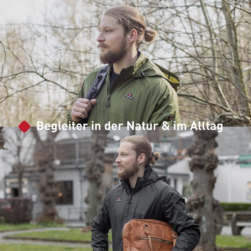 Höhenhorn Rigi Men's Rain Jacket Breathable for Men Weatherproof High-Quality