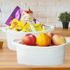 ABenkle Small White Basket, Soft Woven Storage Bins Baskets for