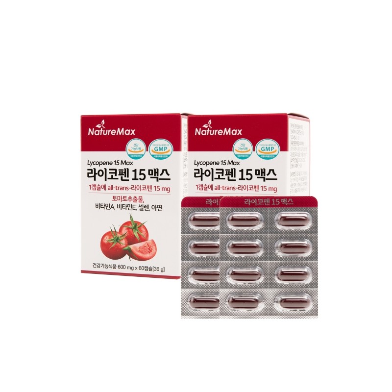 NatureMax Lycopene 15 Max 600mg 60 Capsules / 네이처맥스 라이코펜