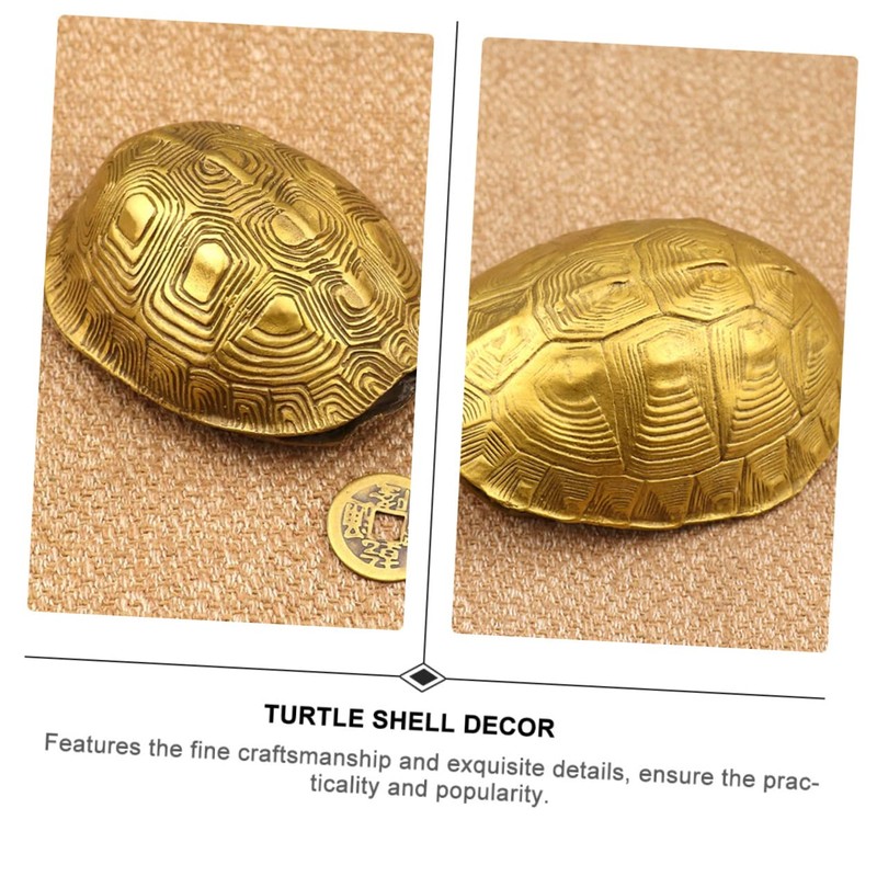 ABOOFAN 1Set Copper Turtle Shell Decoration Wealth Craft Ornament for