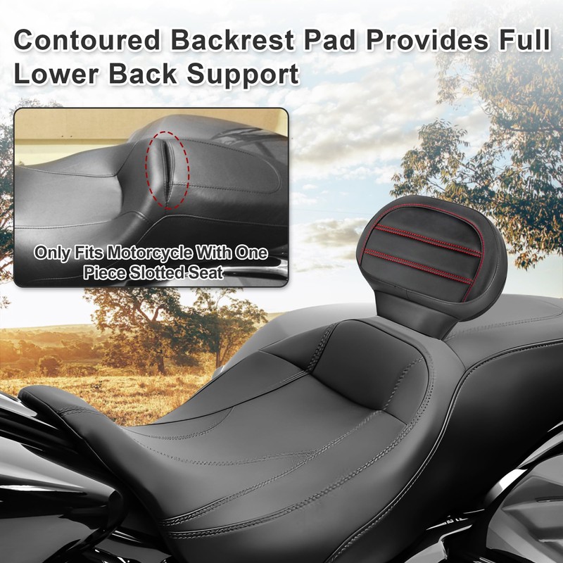Motorcycle Quick Release Plug-in Driver Backrest Fit For Harley Touring