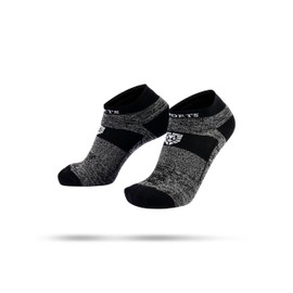 SWORTS ANKLE COMPRESS SOCKS I Extra Short Compression Socks with Carpet Sole I Ideal for Running, Sports & Regeneration, Grey black