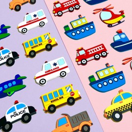 QZCPGP Fridge Magnets for Toddlers,Transportation Refrigerator Magnets for Kids,Car Boat Aircraft Vehicle Fridge Magnetic,Baby Learning Magnet Educational Toys Gift for Whiteboard