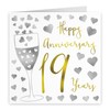 Hunts England - 19th Wedding Anniversary Card - Happy Anniversary