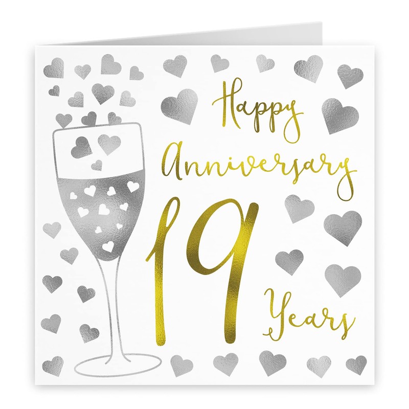 Hunts England - 19th Wedding Anniversary Card - Happy Anniversary