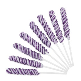 Twist Rainbow lollipops,Individually Wrapped Bulk Unicorn,for Kid's Birthday Party,12g Grape Flavor 22 Count