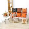 TRENDIN Fall Decorations Orange Hello Fall Pillow Cover 18x18 inch