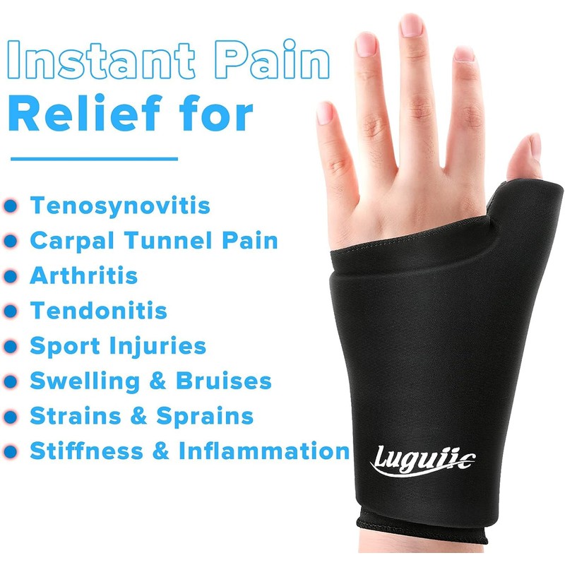 2 Pack Wearable Thumb Wrist Ice Pack-Hot Cold Compress Hand