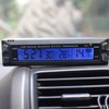 Car Digital Clock with Blue and Orange Backlight, Indoor Outdoor
