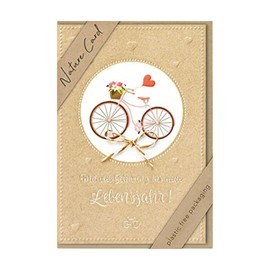 bsb - Karte zum Geburtstag - Nature Card - Nachhaltige Karten zum Geburtstag - Geburtstagskarten mit Umschlag - Geburtstagskarte Frauen & Männer - Glückwunschkarte 11,5 x 17 cm